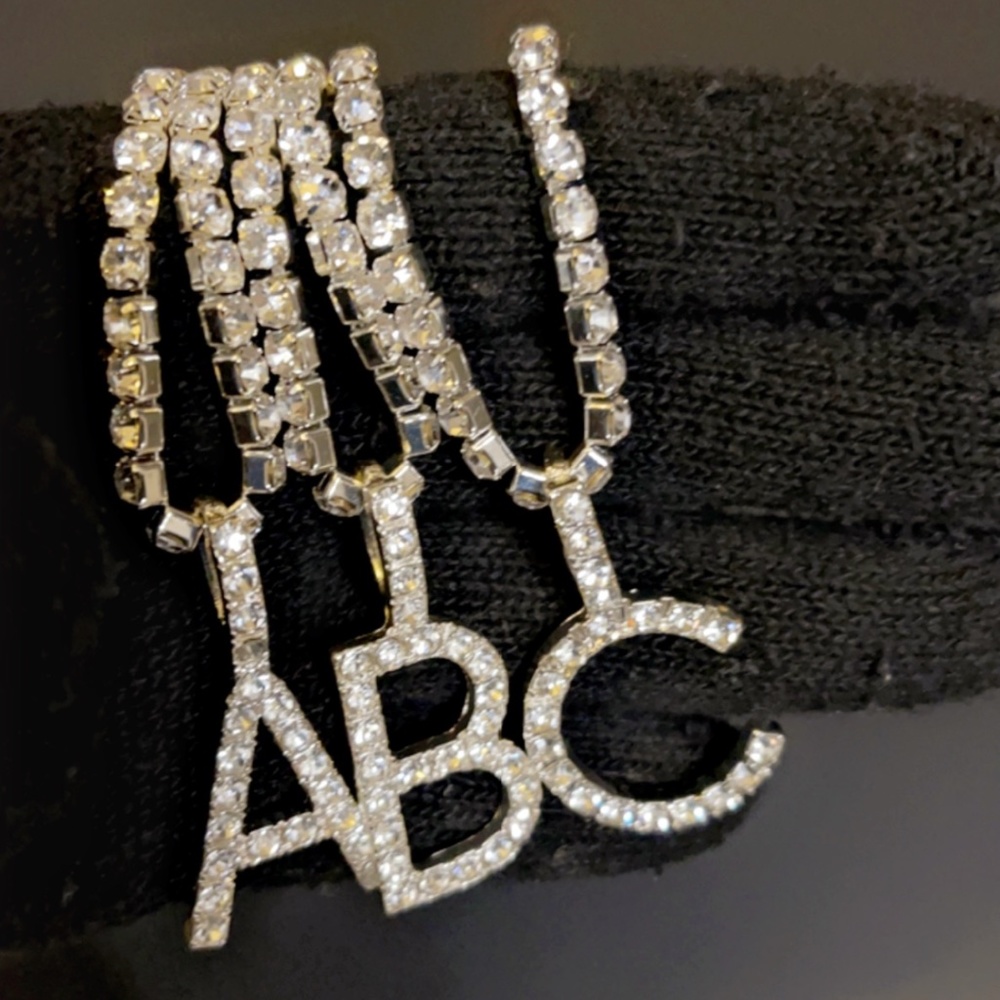 Diamond Letter Necklaces